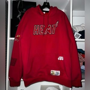 Mitchell & Ness Unisex Miami Heat Team Origins Fleece Lined Hoodie | XXXL